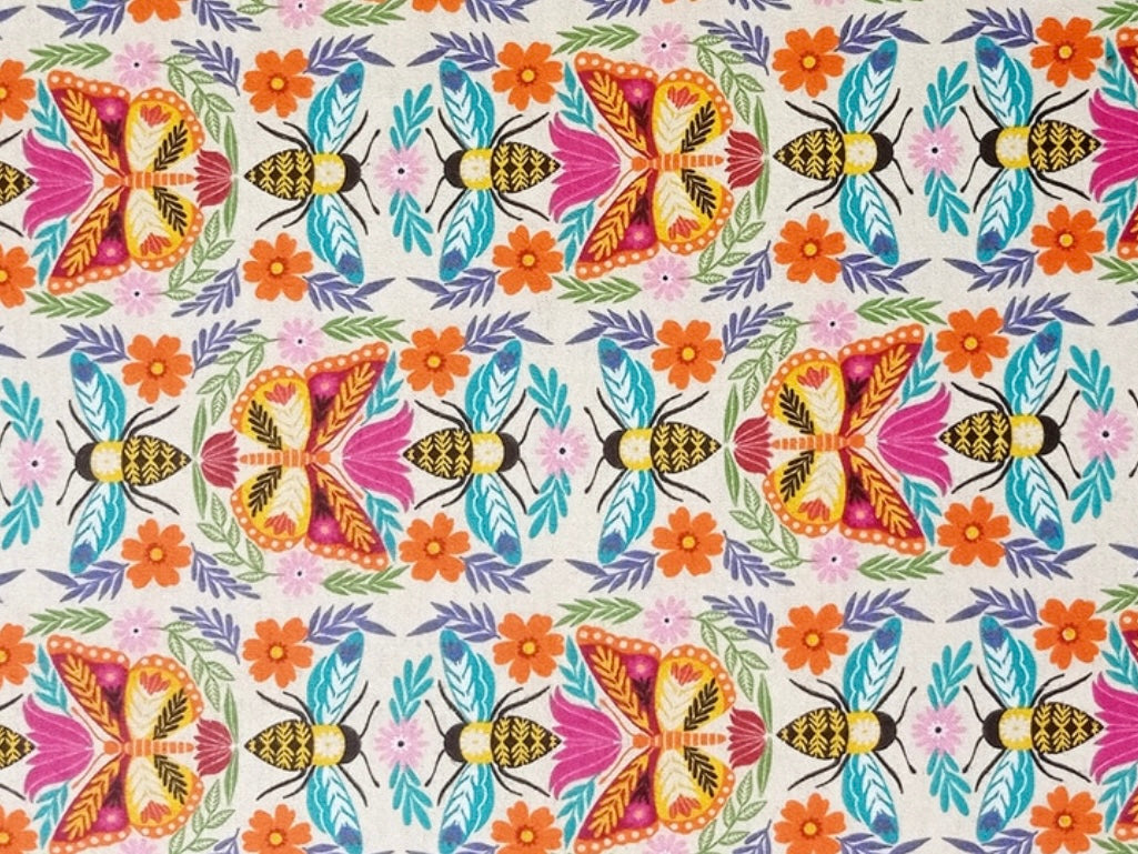 Herbal Comfort Heat Pack - Spring Patterns floral design featuring colorful butterflies and flowers.