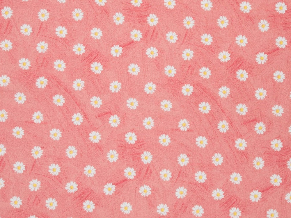 Herbal Comfort Heat Pack - Spring Patterns fabric featuring a pink background with white daisy flowers.